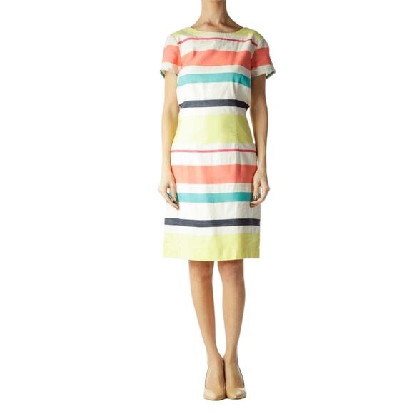 Tommy Hilfiger women’s Striped Short Sleeve linen blend preppy dress size 6 - Picture 9 of 9